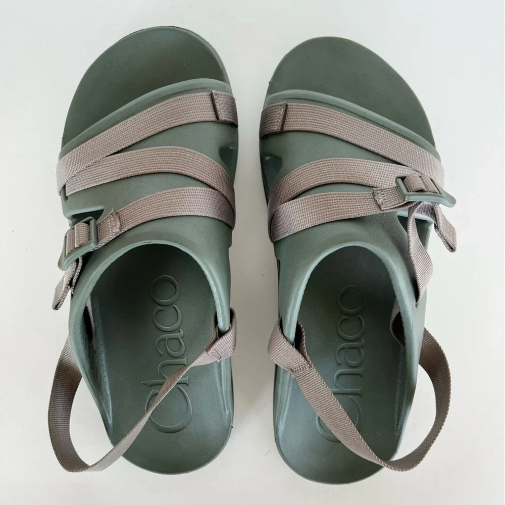 Chaco Men’s Chillos Slip On Sport Slide Sandal in Moss Green, size 14